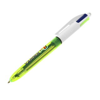 Bolígrafo Bic 4 colours Fluo personalizable